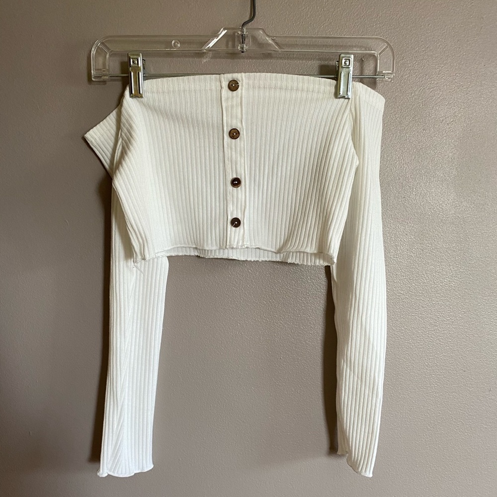 button down crop top